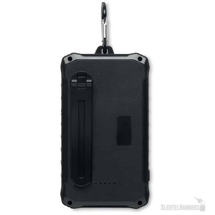 Powerbank met solar en dynamo (8.000 mAh) Zwart