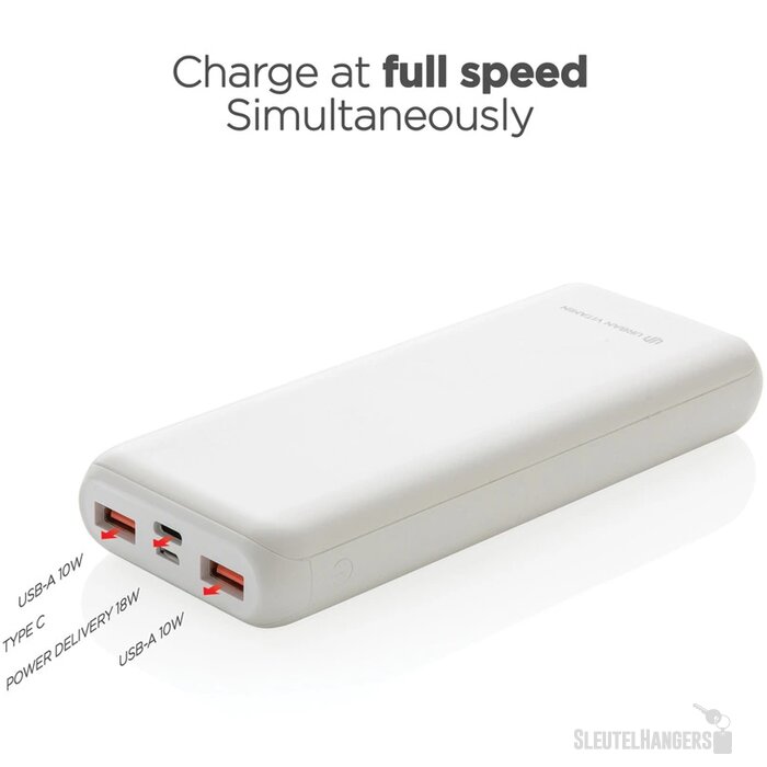 Urban Vitamin snelladende powerbank (20.000 mAh) Wit
