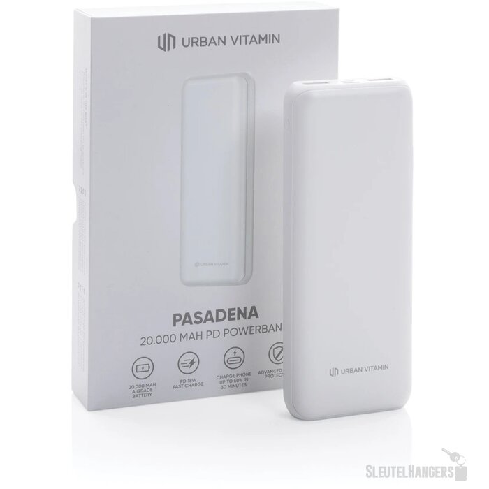 Urban Vitamin snelladende powerbank (20.000 mAh) Wit