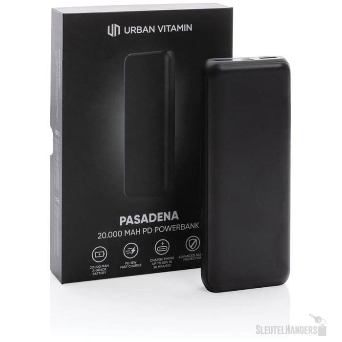 Urban Vitamin snelladende powerbank (20.000 mAh) Zwart