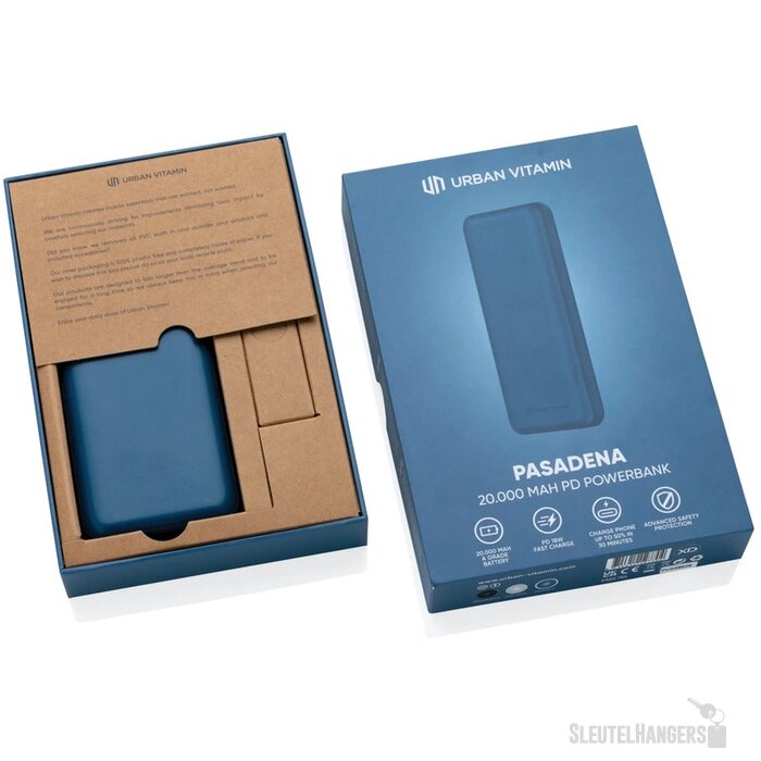 Urban Vitamin snelladende powerbank (20.000 mAh) Blauw