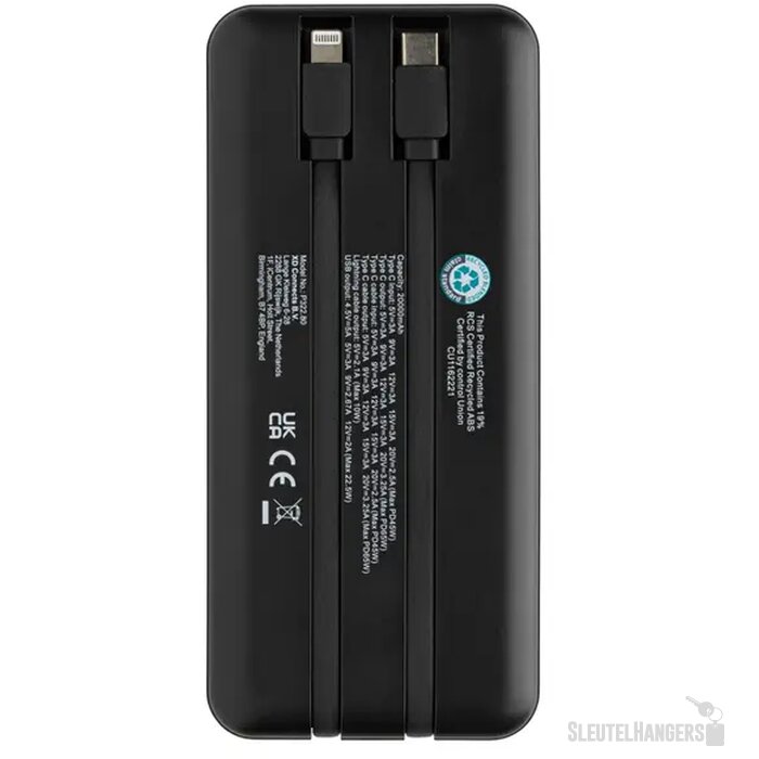 RCS 65W laptop powerbank (20.000 mAh) Zwart