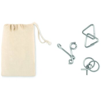 Set van 3 denkspelletjes Threenats beige