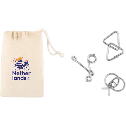 Set van 3 denkspelletjes Threenats beige