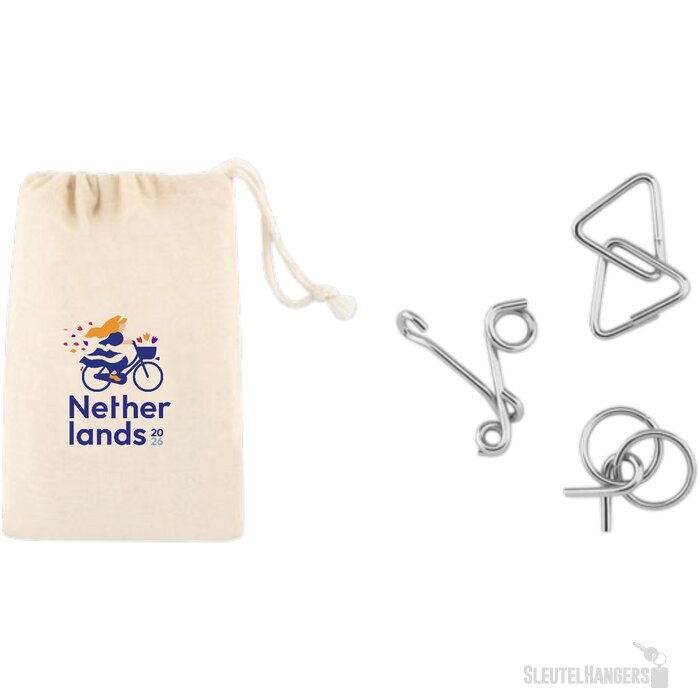 Set van 3 denkspelletjes Threenats beige