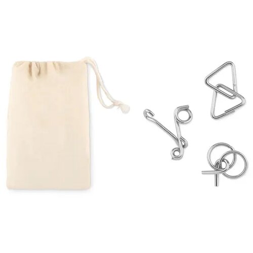 Set van 3 denkspelletjes Threenats beige