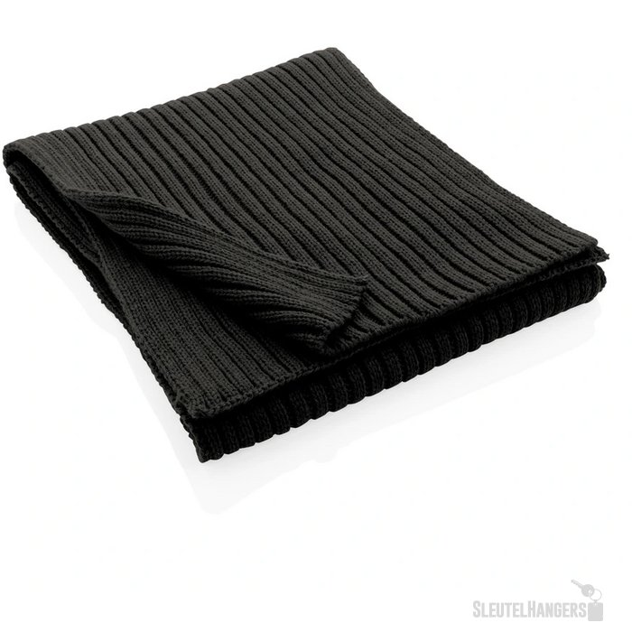 Impact AWARE™ Polylana® dubbel gebreide sjaal 180x25cm zwart