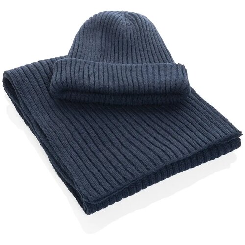 Impact AWARE™ Polylana® dubbel gebreide sjaal 180x25cm donkerblauw