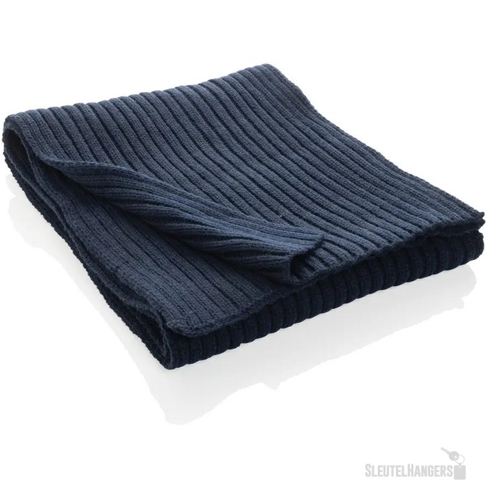 Impact AWARE™ Polylana® dubbel gebreide sjaal 180x25cm donkerblauw