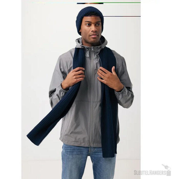 Impact AWARE™ Polylana® dubbel gebreide sjaal 180x25cm donkerblauw