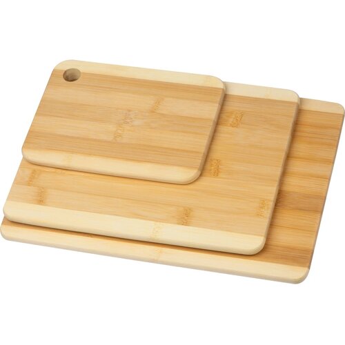Set van 3 bamboe snijplankjes beige