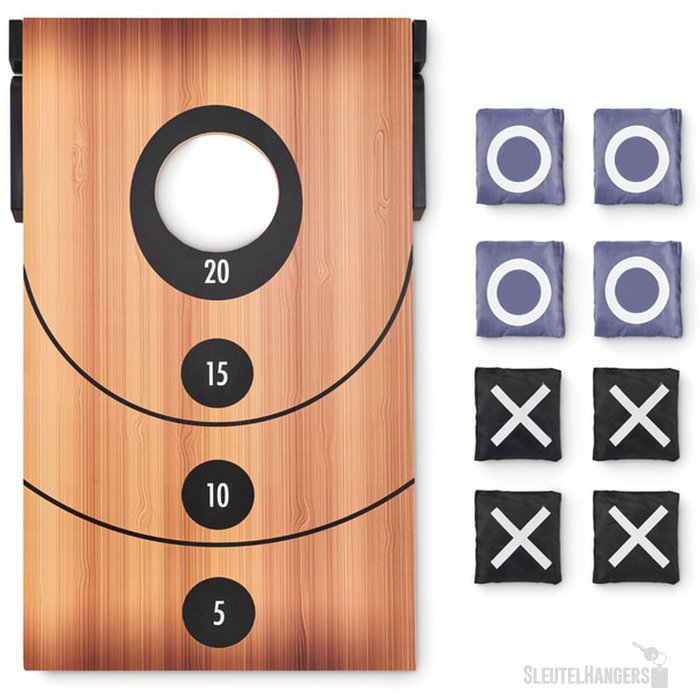 Dubbelzijdig mdf spellenset Baggy hout