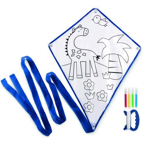 Vlieger met viltstiften Tarifa blauw