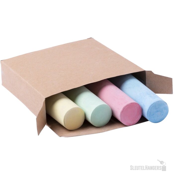 Gekleurde Stoepkrijt In Doosje Veelkleurig