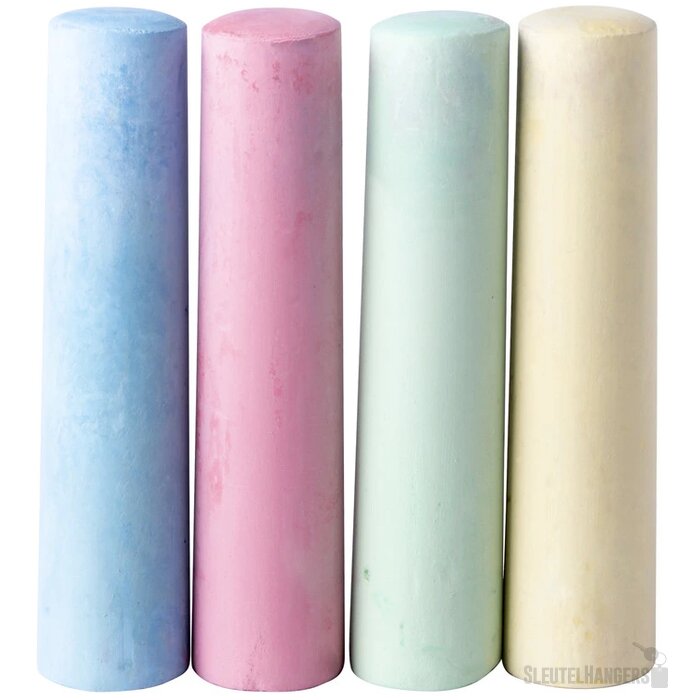 Gekleurde Stoepkrijt In Doosje Veelkleurig