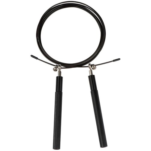 Springtouw met metalen grepen zwart