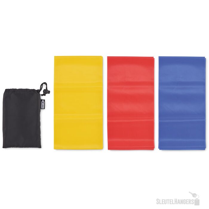 Set van 3 tpe fitness banden Top fit zwart