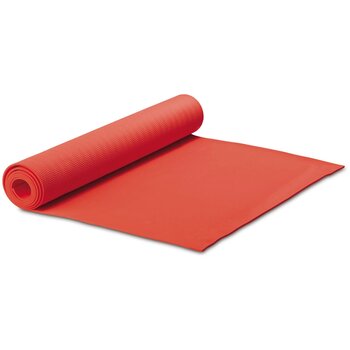 Fitness yogamat met draagtas rood