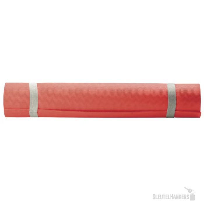 Fitness yogamat met draagtas rood