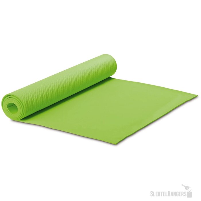 Fitness yogamat met draagtas licht groen