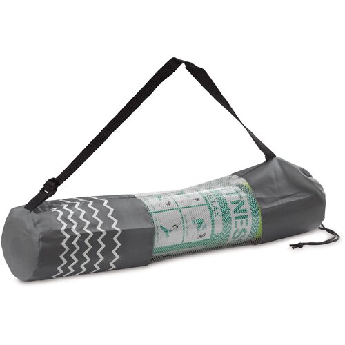 Fitness yogamat met draagtas licht groen