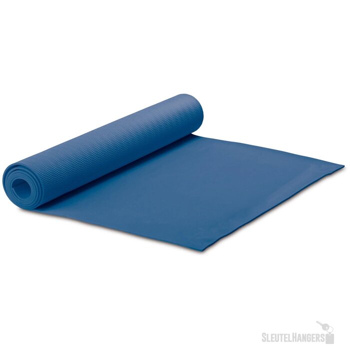 Fitness yogamat met draagtas donker blauw