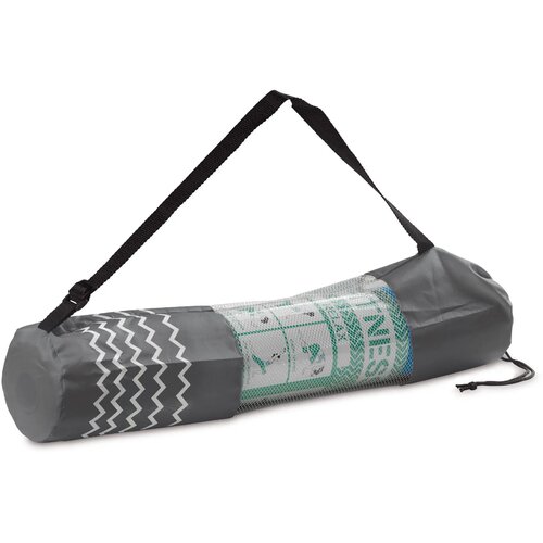 Fitness yogamat met draagtas donker blauw