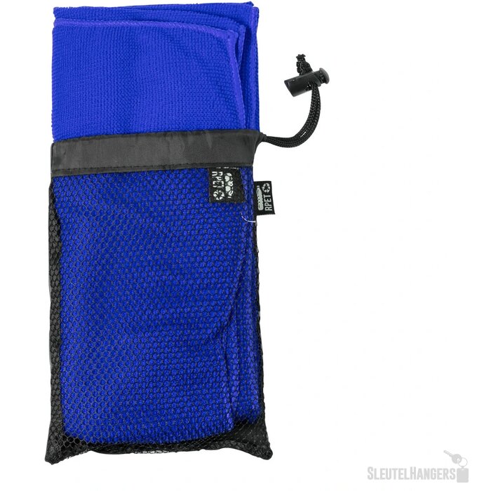 RPET sporthanddoek in draagtasje Blauw