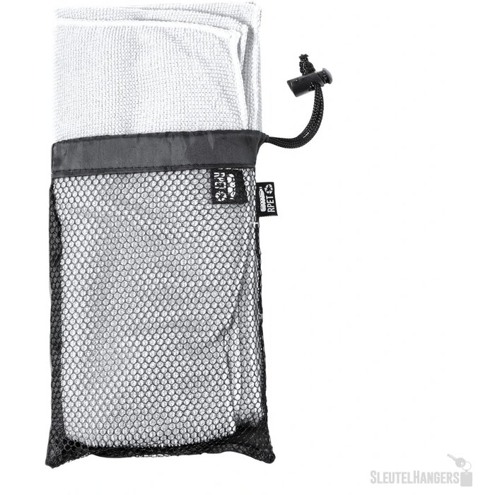 RPET sporthanddoek in draagtasje Wit