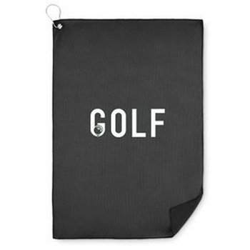 Rpet golfhanddoek met hanger Towgo zwart