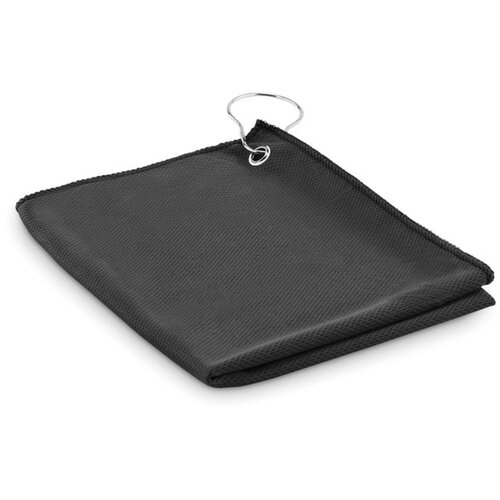 Rpet golfhanddoek met hanger Towgo zwart