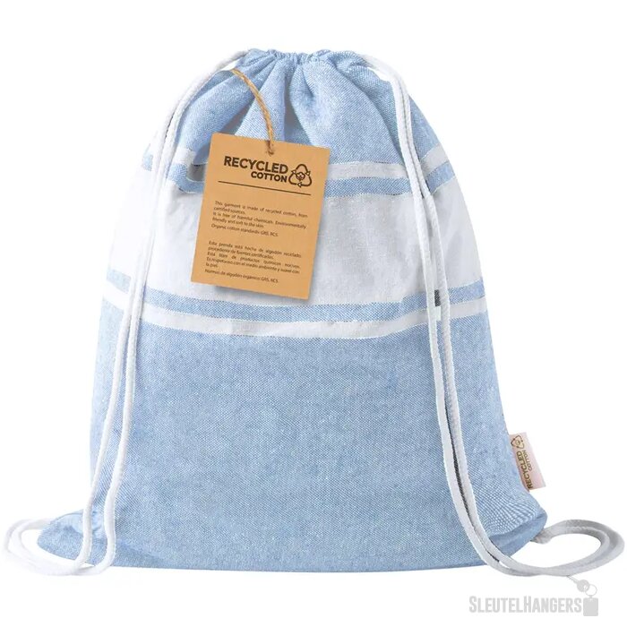 Carey Strandlaken En Tasje Met Trekkoord Licht Blauw