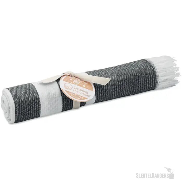 Seaqual® hamamdoek 100x170 Wave grijs