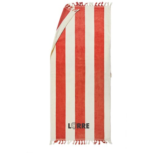 VINGA Valmer strand handdoek rood, wit