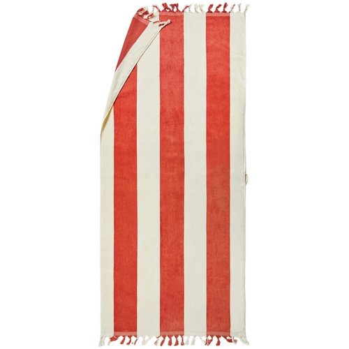 VINGA Valmer strand handdoek rood, wit