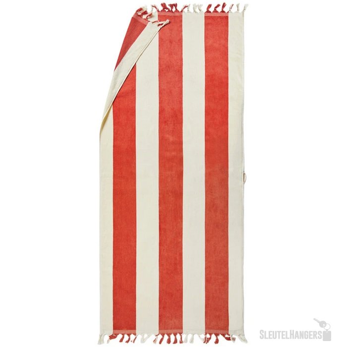 VINGA Valmer strand handdoek rood, wit