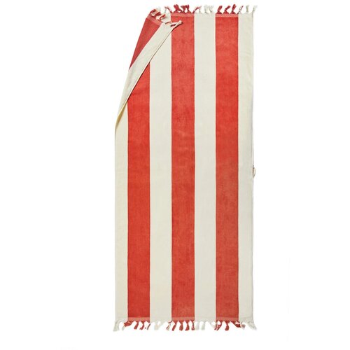 VINGA Valmer strand handdoek rood, wit