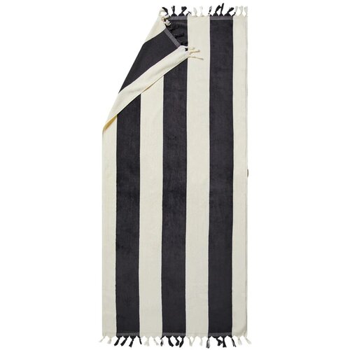 VINGA Valmer strand handdoek zwart, wit