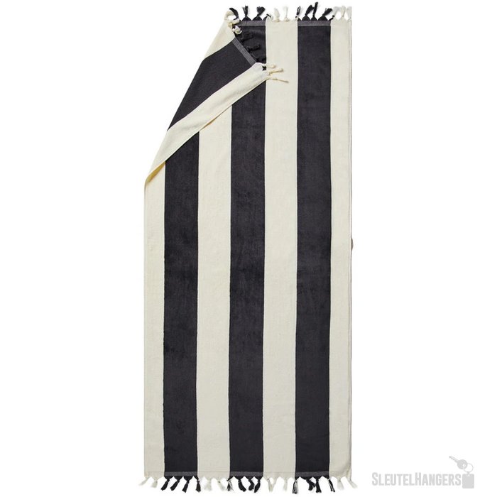 VINGA Valmer strand handdoek zwart, wit