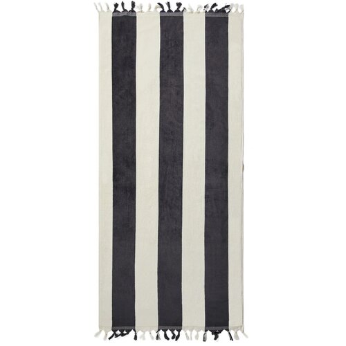 VINGA Valmer strand handdoek zwart, wit