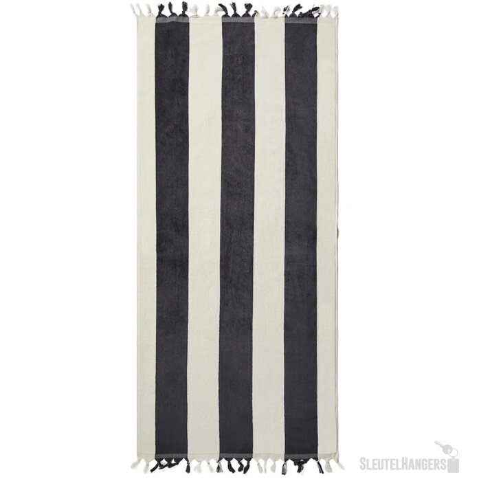 VINGA Valmer strand handdoek zwart, wit