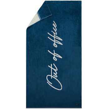 Vinga Lounge stoel handdoek donkerblauw, wit