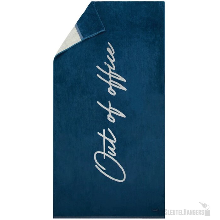 Vinga Lounge stoel handdoek donkerblauw, wit