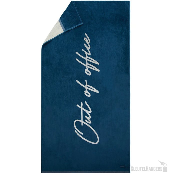 Vinga Lounge stoel handdoek donkerblauw, wit