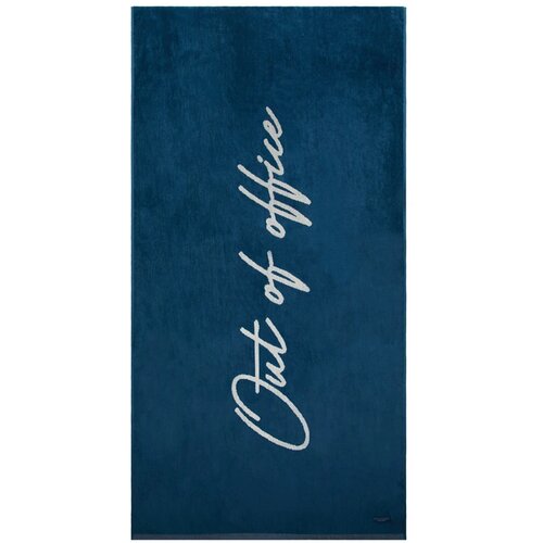 Vinga Lounge stoel handdoek donkerblauw, wit
