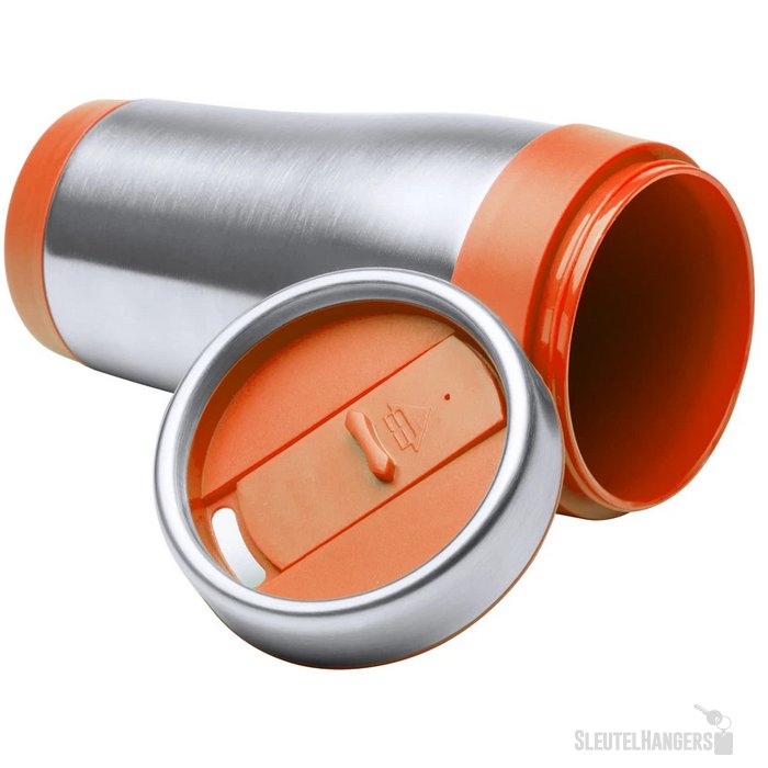 Goedkope thermosbeker (450 ml) Oranje