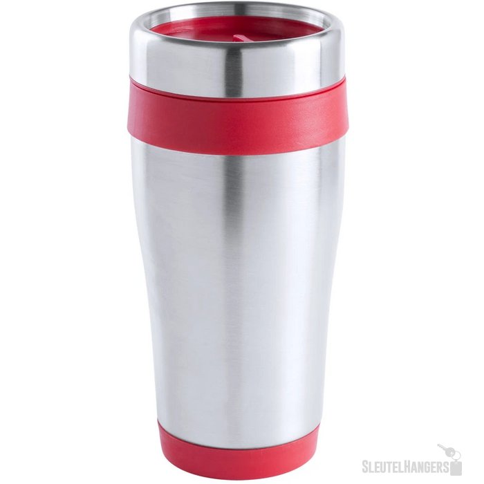 Goedkope thermosbeker (450 ml) Rood
