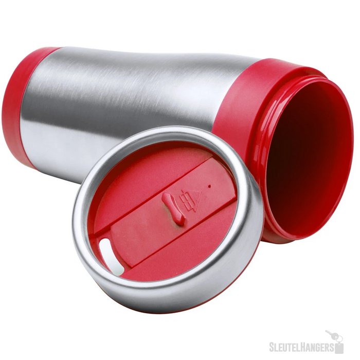Goedkope thermosbeker (450 ml) Rood