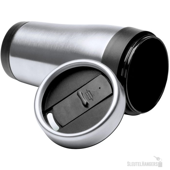 Goedkope thermosbeker (450 ml) Zwart