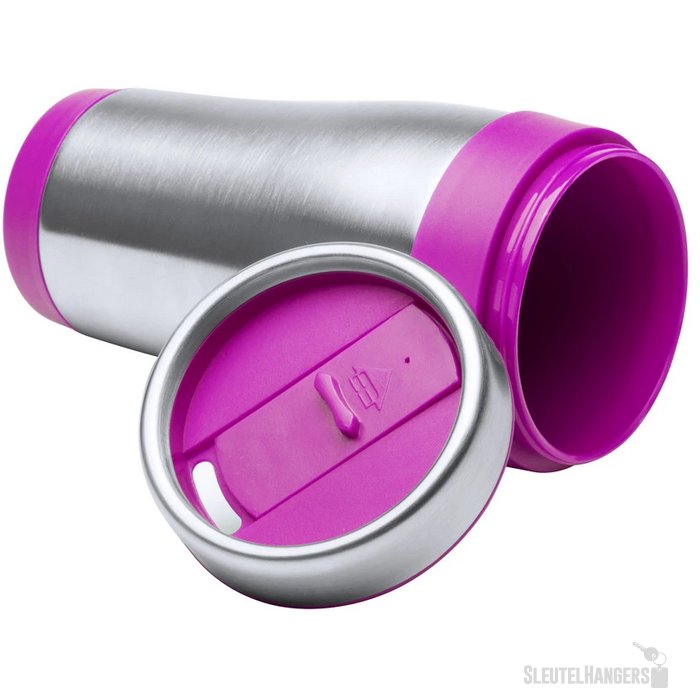 Goedkope thermosbeker (450 ml) Fuchsia